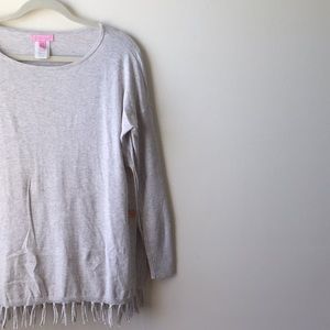 Lilly Pulitzer Long Sleeve Tassel Top